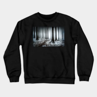 Abstract Forest in Mist and Snow Crewneck Sweatshirt